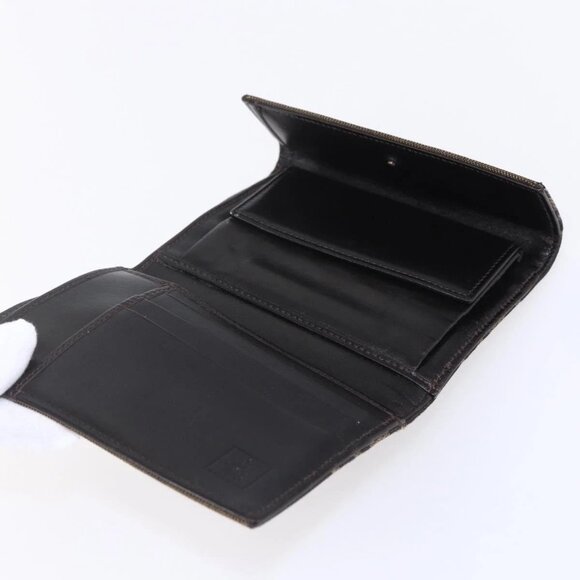 Authentic FENDI Zucca Canvas Wallet Black Brown bst288-112825 - Picture 9 of 16